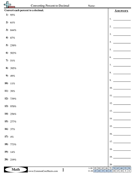 Percent Worksheets | Free - Distance Learning, worksheets and more ...