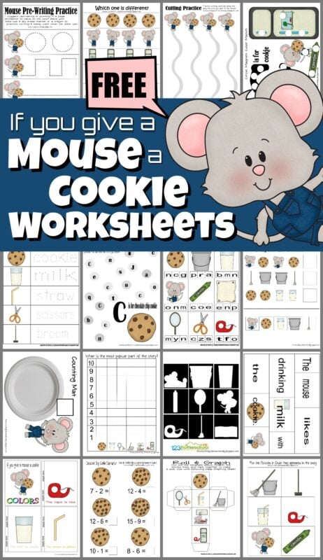 ?? FREE Printable Mouse and Cookie Worksheets and Activities