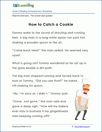 How to Catch a Cookie - Grade 2 Childrens Story | Worsheets library