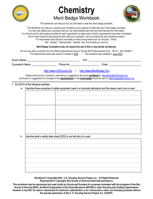 Chemistry Chemistry Merit Badge Workbook This workbook can help Chemistry Chemistry Merit Badge Workbook This workbook can help
