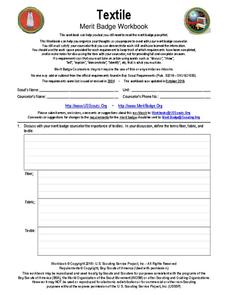 Textile Boy Scout Merit Badge Workbook Interactive for 5th - 6th ...
