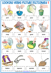 Cooking Verbs ESL Vocabulary Worksheets