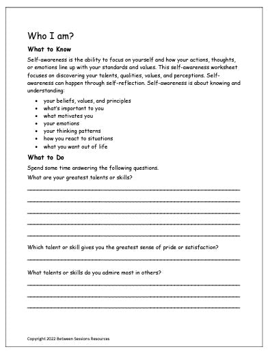 Who I am? Worksheet (teens)
