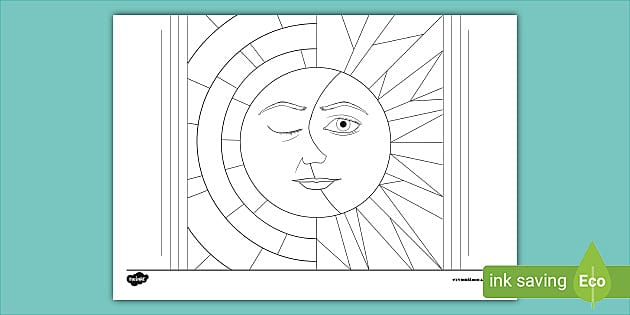 Warm and Cool Colours Sun and Moon Display (teacher made)