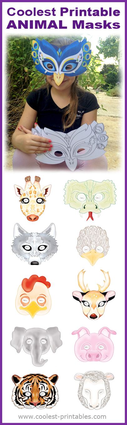 coolest printable animal masks