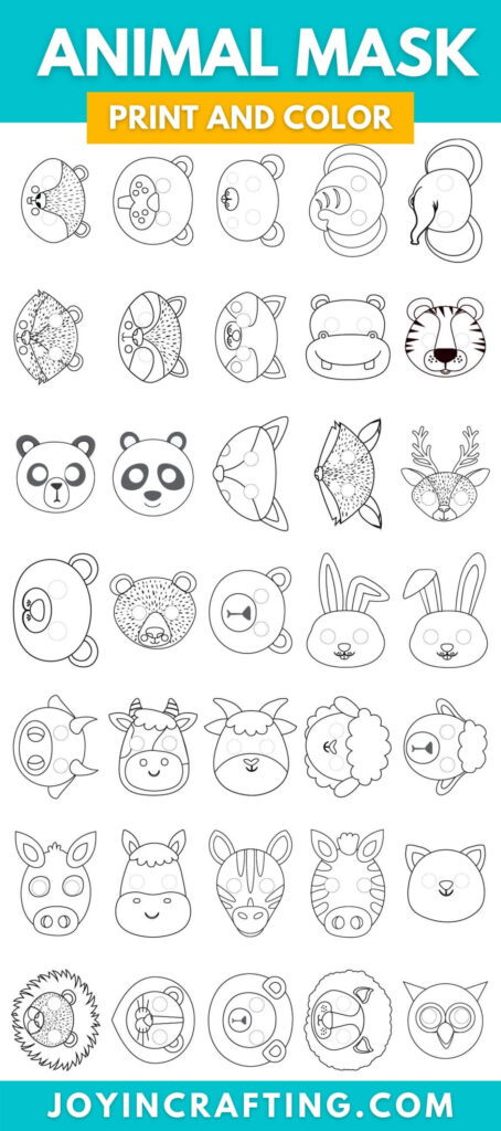 coolest printable animal masks
