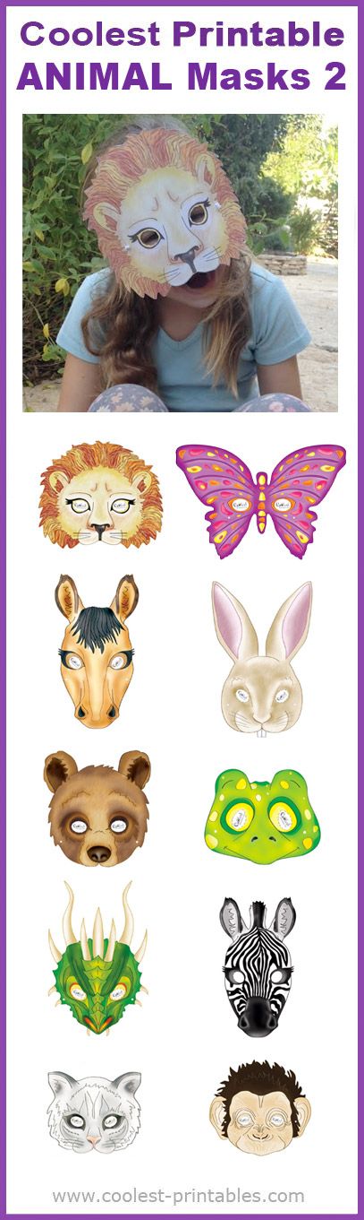 coolest printable animal masks