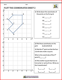 Coordinate Worksheets