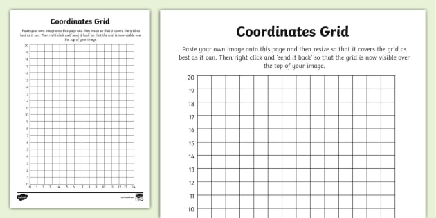 Blank Coordinates Grid - Twinkl - Geography (teacher made)