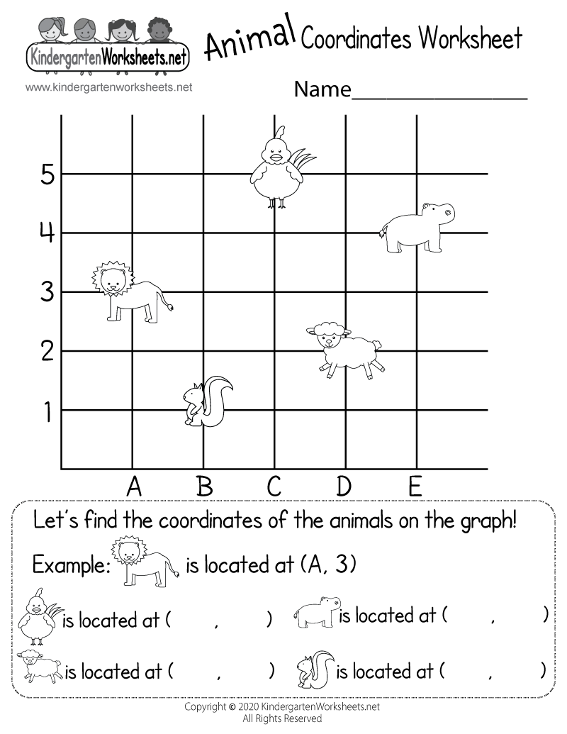 Animal Coordinates Worksheet - Free Printable, Digital, &  PDF
