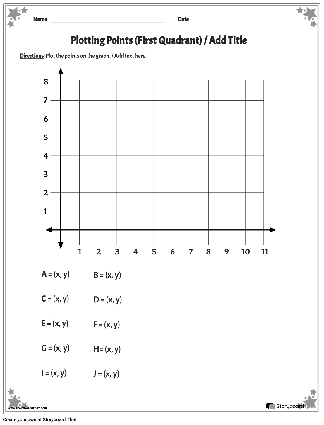 coordinate graph worksheet