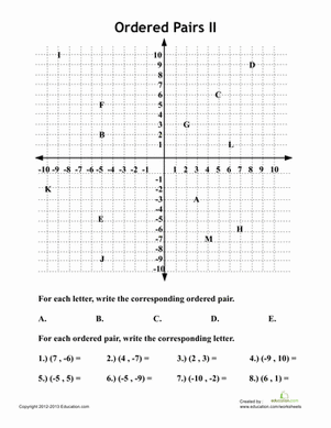 Coordinate Grid Graphing | Worksheet 