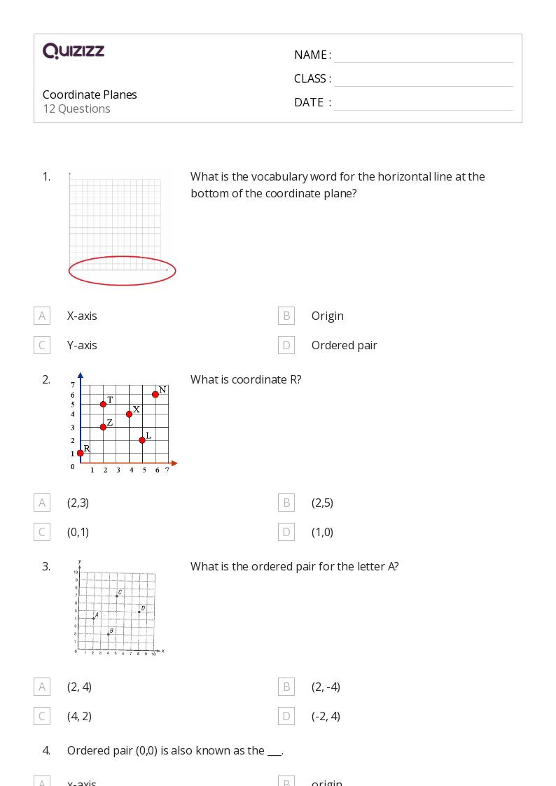 50+ Coordinate Planes worksheets on Quizizz | Free &  Printable