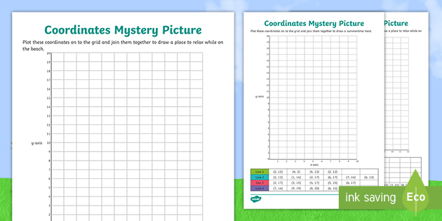 coordinate plane mystery picture worksheet free
