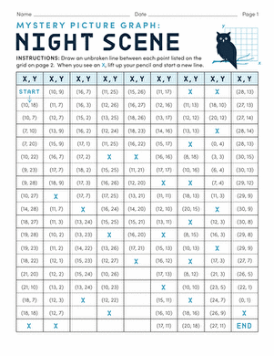 coordinate plane mystery picture worksheet