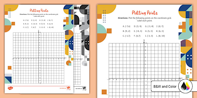 coordinate plane picture worksheet