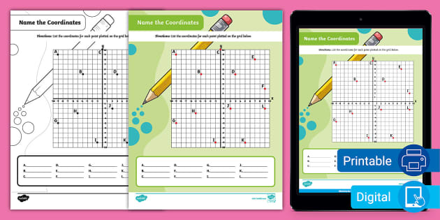 coordinate plane worksheet picture