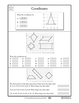 Coordinates | 5th grade Math Worksheet | GreatSchools