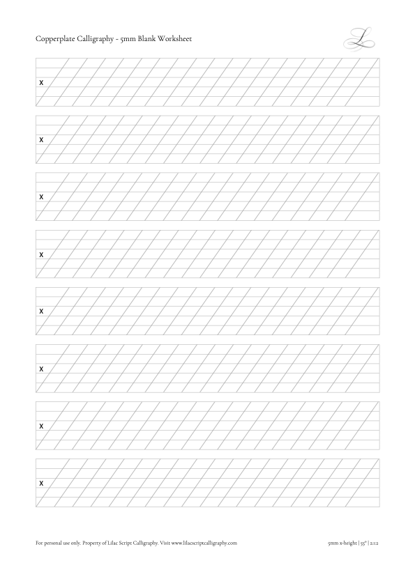 Calligraphy Worksheets and Other Resources | Lilac Script ...