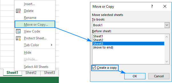 How to copy a sheet in Excel or move to another workbook