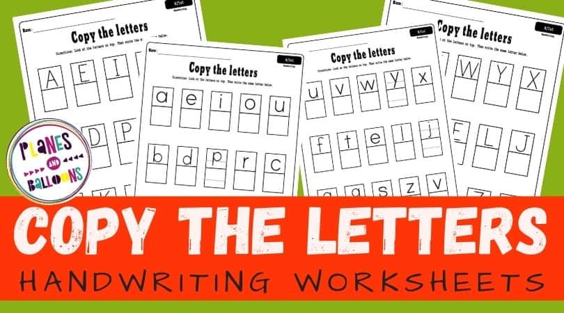 FREE Copy the letters worksheets UPPER &  lowerase alphabet PDF