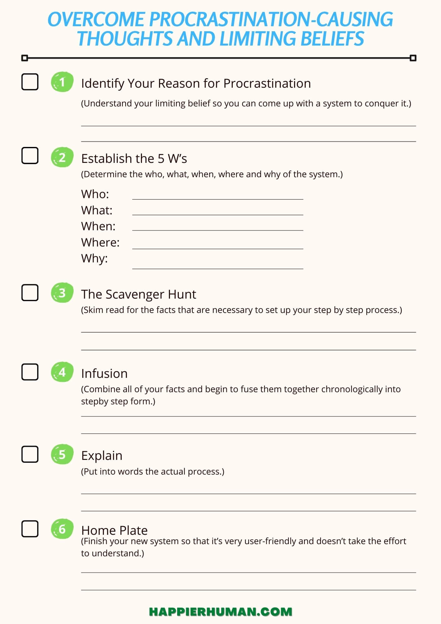 7 Limiting Beliefs Worksheets That Change Your Thinking - Happier ...