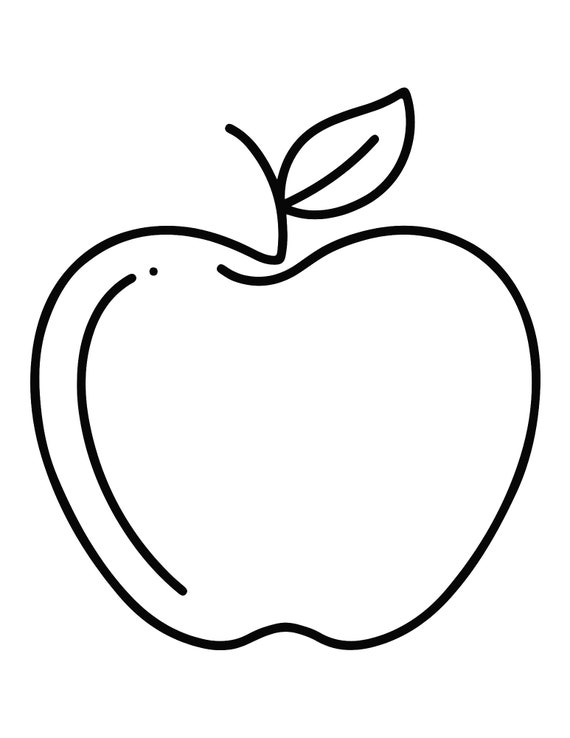 Printable Apple Coloring Page Fall Printable Color Sheet Toddler ...