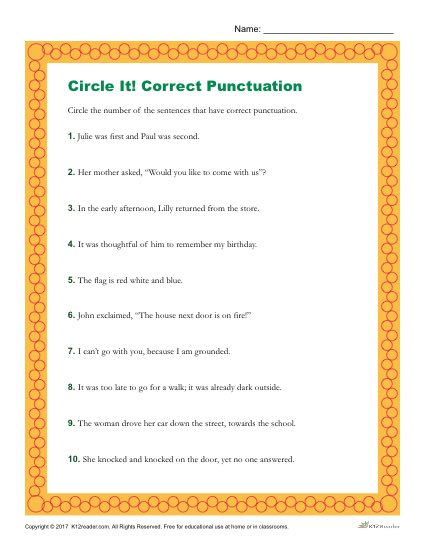 In which sentence is the punctuation correct?