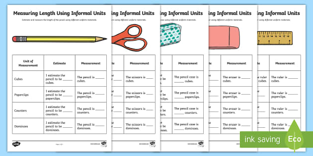 correct unit of measure worksheet