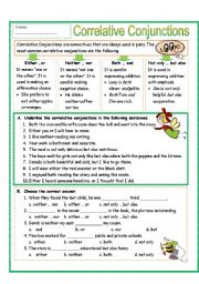 Correlative Conjunctions - ESL worksheet by missola