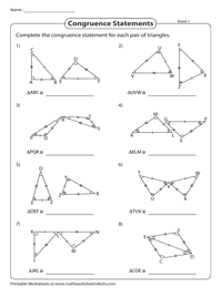corresponding parts of congruent triangles worksheet