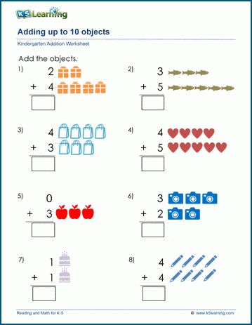 count and add worksheet