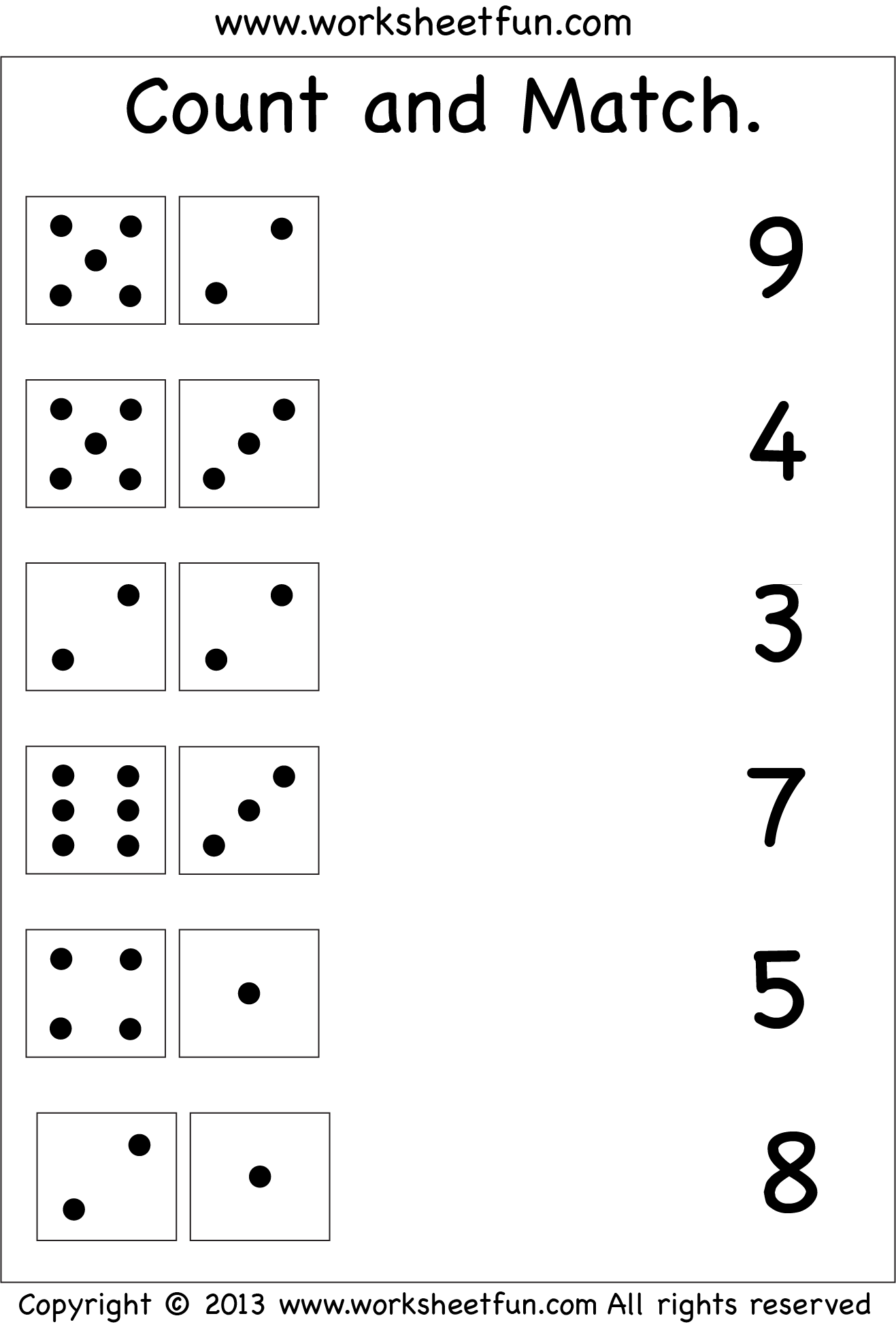 Count and Match - Two Worksheets / FREE Printable Worksheets ...