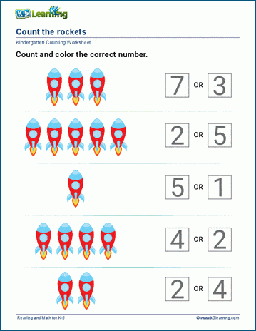 Count and match 1-5 worksheets | Worsheets library
