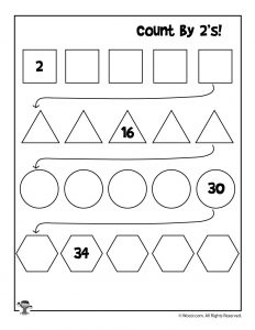 count by 2 s worksheet