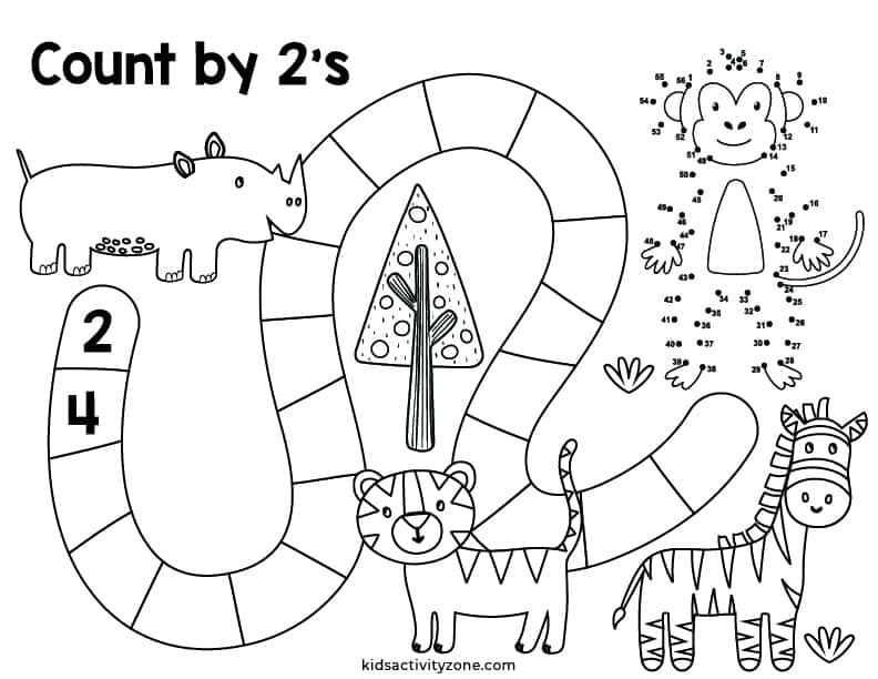 Skip Counting Worksheets - Kids Activity Zone