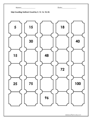 count by fives worksheet