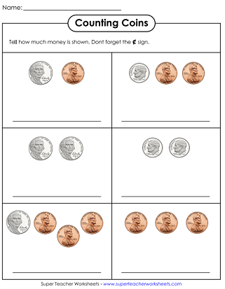 Counting Coins (Basic) Printables