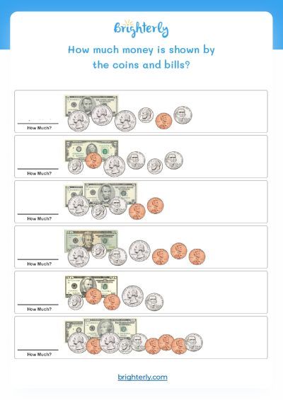 Counting Money Worksheets for Kids of All Ages - Brighterly.com