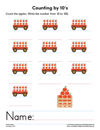 Counting to 100 by 10s - Part 3  