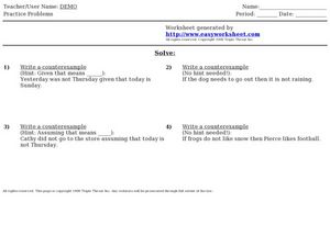 Write the Counterexample Worksheet for 8th - 11th Grade | Lesson ...