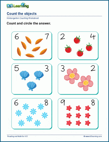 counting and matching worksheet