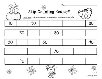 counting by 10 s worksheet