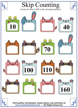 counting by 10 s worksheet