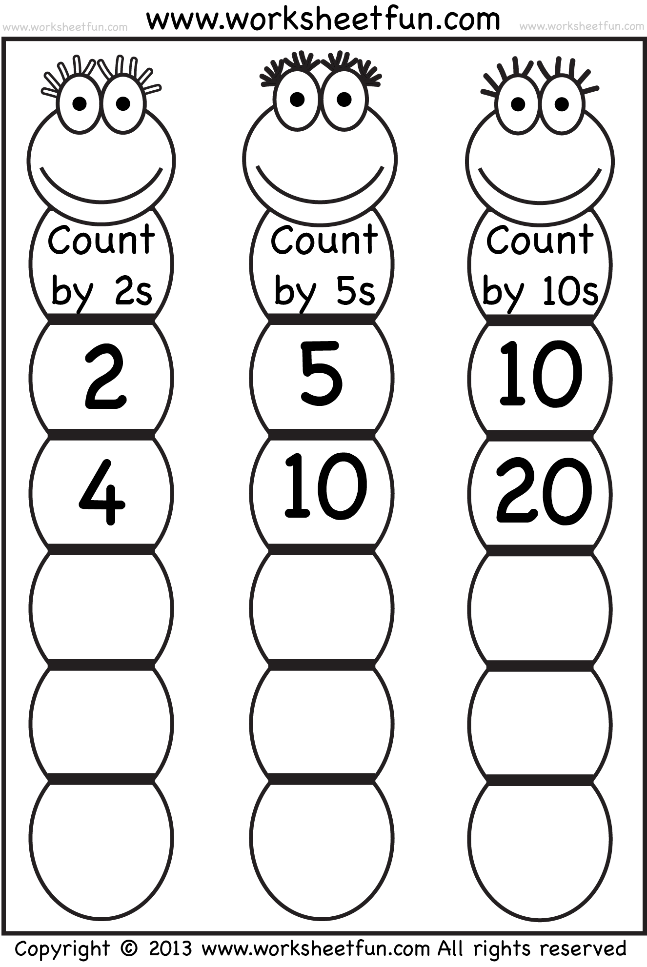 counting by 2 worksheet