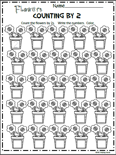 Free Spring Math Worksheet - Counting by 2 | Made By Teachers
