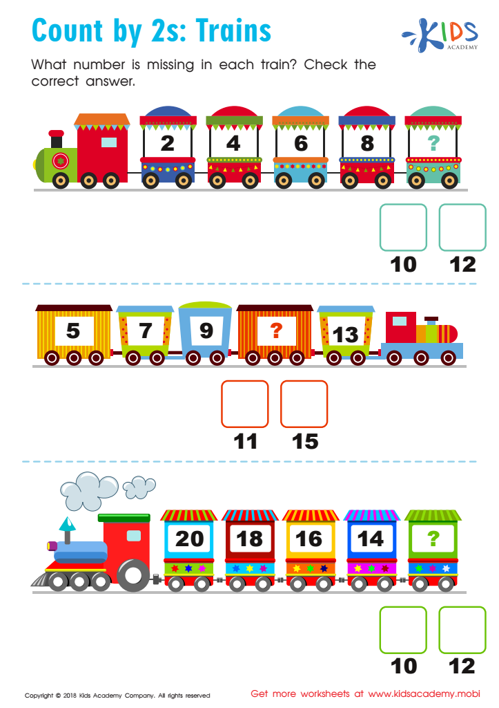 counting by 2 worksheet