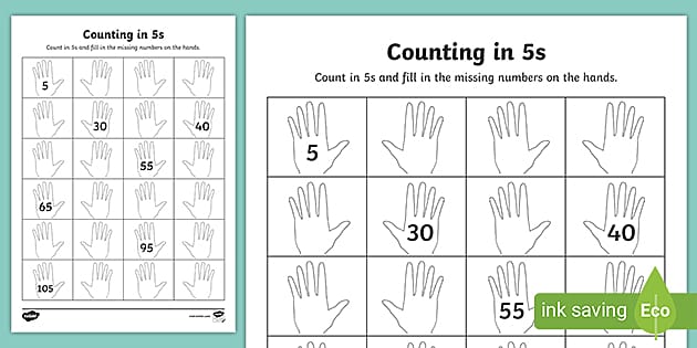 counting by 5 s worksheet