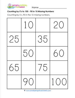 counting by 5 worksheet