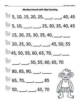 counting by 5s and 10s worksheet